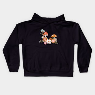 Floral Mushrooms Kids Hoodie